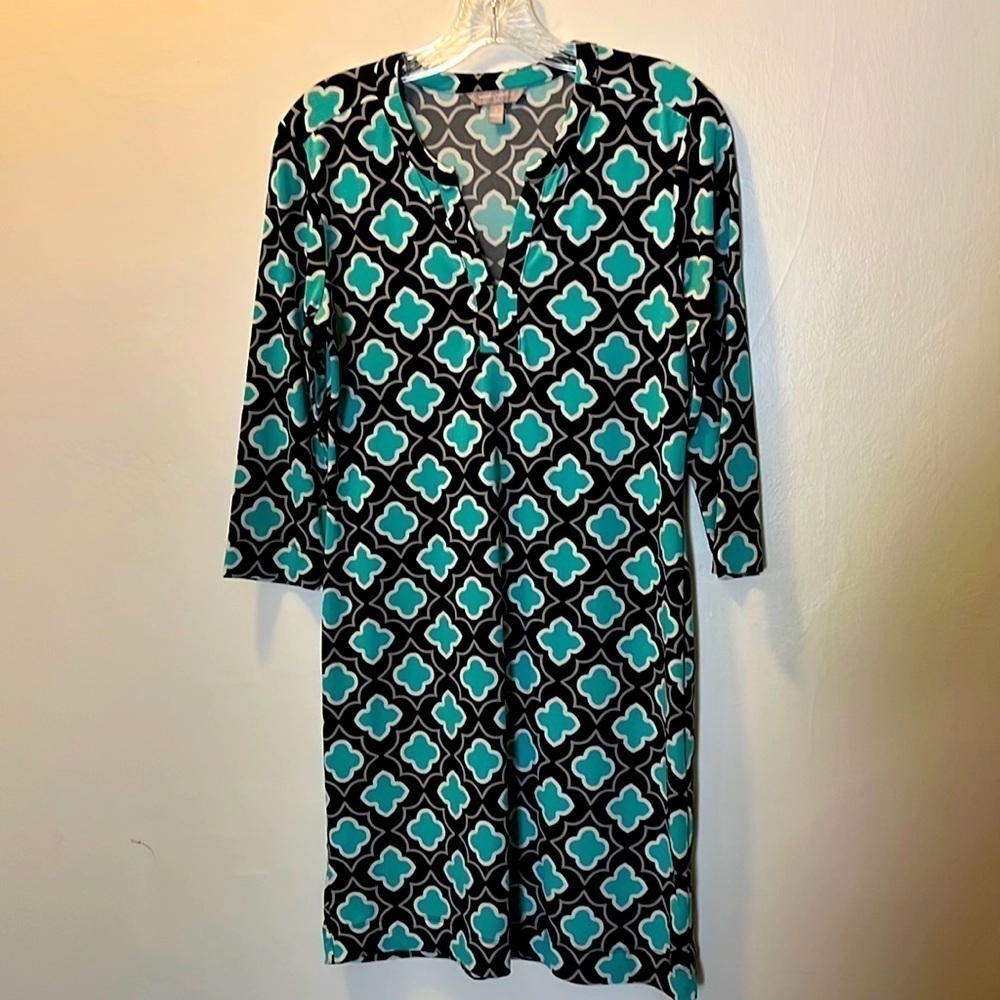 Retro Geometric Banana Republic MIDI Dress Women’s S